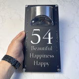 LED SOLAR DECORATIVE CUSTOM HOUSE SIGN NUMBER STREET SIGN ACRYLIC ADDRESS DOOR WALL PLAQUE