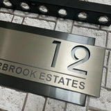 CUSTOM MODERN STAINLESS STEEL HOUSE SIGN NUMBER STREET SIGN ADDRESS DOOR WALL PLAQUE