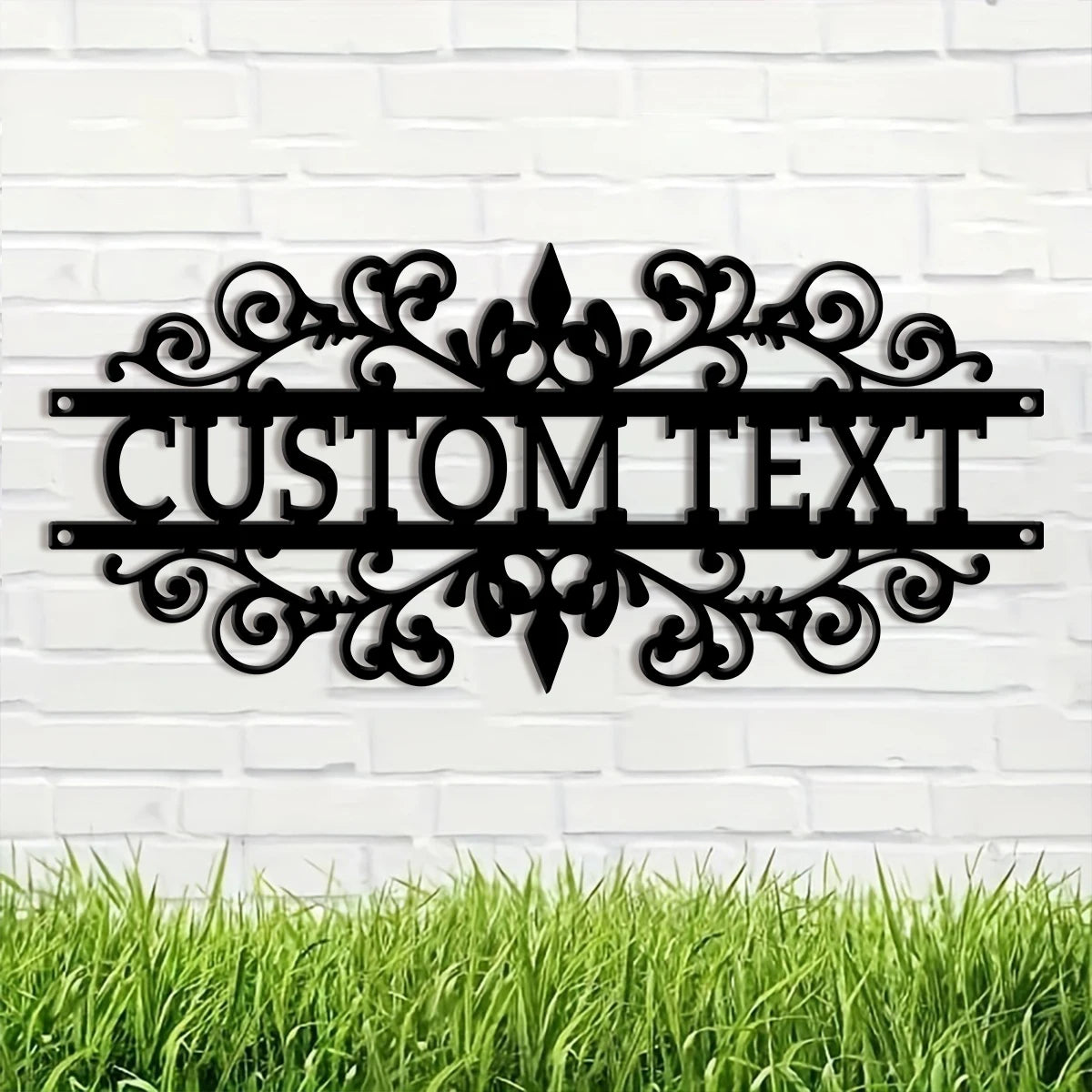 Custom Decorative Metal House Number Sign | Personalised Laser-Cut Address Plaque