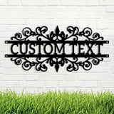 Custom Decorative Metal House Number Sign | Personalised Laser-Cut Address Plaque
