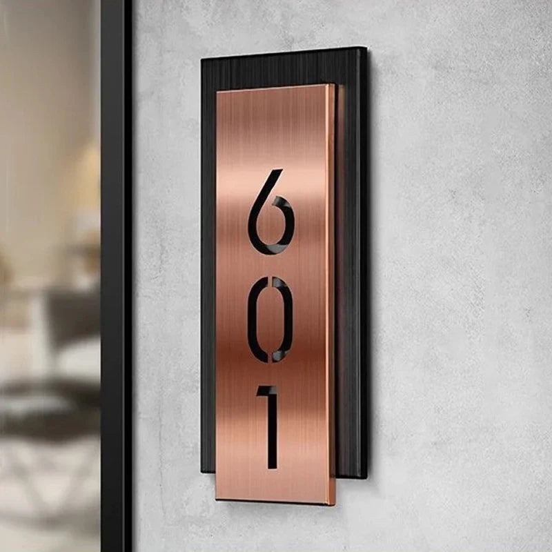 CUSTOM MODERN STAINLESS STEEL HOUSE SIGN NUMBER STREET SIGN ADDRESS DOOR WALL PLAQUE