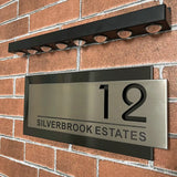 CUSTOM MODERN STAINLESS STEEL HOUSE SIGN NUMBER STREET SIGN ADDRESS DOOR WALL PLAQUE