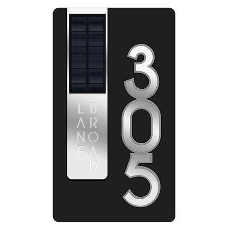 SOLAR LED HOUSE NUMBER SIGN ADDRESS CUSTOM ACRYLIC VERTICAL BACKLIT