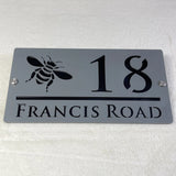 CUSTOM HOUSE SIGN NUMBER STREET SIGN BEE ACRYLIC ADDRESS DOOR WALL PLAQUE