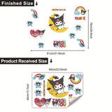 HELLO KITTY MY MELODY KUROMI PINK PURPLE WALL STICKER MURAL ART Decal