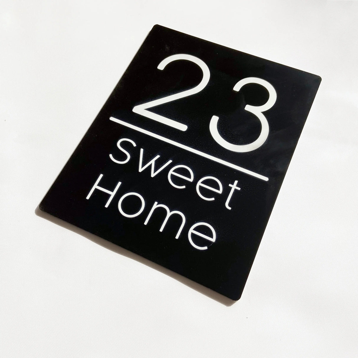 CUSTOM BRUSHED ALUMINIUM VERTICAL HOUSE SIGN NUMBER STREET SIGN ADDRESS DOOR WALL PLAQUE