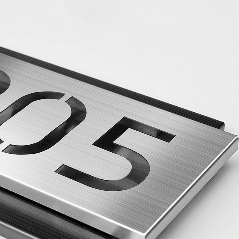 CUSTOM MODERN STAINLESS STEEL HOUSE SIGN NUMBER STREET SIGN ADDRESS DOOR WALL PLAQUE