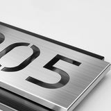 CUSTOM MODERN STAINLESS STEEL HOUSE SIGN NUMBER STREET SIGN ADDRESS DOOR WALL PLAQUE