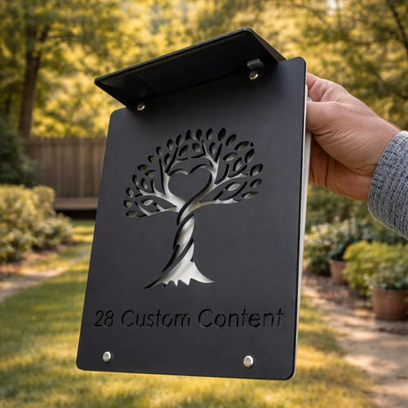 Custom Solar LED 3D Acrylic House Sign | Personalised Warm Light Address Plaque