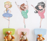 BALLERINA DANCING GIRLS TUTU DANCE 3D WALL STICKER MURAL ART Decal