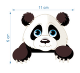 FLUFFY SMILING PANDA BEAR CUTE ANIMALS 3D MINI WALL STICKER MURAL ART Decal