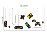 I LOVE GAMES VIDEO GAMING CONSOLES CONTROLLERS 3D WALL STICKER MURAL ART Decal