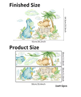DINOSAURS PALM TREE NATURE CUTE ANIMALS NURSERY ROOM 3D WALL STICKER MURAL ART Decal