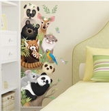ANIMALS IN TREE PANDA DEER OTTER BEER FOX KOALA SLOTH 3D WALL STICKER MURAL ART Decal