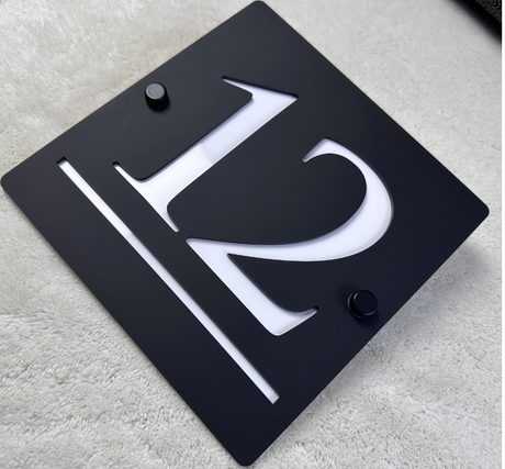 HOUSE SIGN ADDRESS SIGN LASER CUT ACRYLIC MODERN HOUSE NUMBER PLAQUE