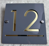 HOUSE SIGN ADDRESS SIGN LASER CUT ACRYLIC MODERN HOUSE NUMBER PLAQUE