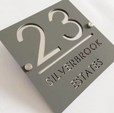 CUSTOM SQUARE MATT HOUSE SIGN NUMBER STREET SIGN ACRYLIC ADDRESS DOOR WALL PLAQUE