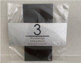 Custom Brushed Stainless Steel House Sign | UV Print Address Plaque
