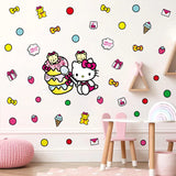 HELLO KITTY KUROMI MY MELODY PINK PURPLE WALL STICKER MURAL ART Decal
