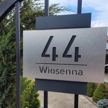 METAL ACRYLIC HOUSE NUMBER STREET ADDRESS SIGN BUSINESS PERSONALISED FAMILY NAME