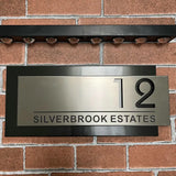 CUSTOM MODERN STAINLESS STEEL HOUSE SIGN NUMBER STREET SIGN ADDRESS DOOR WALL PLAQUE