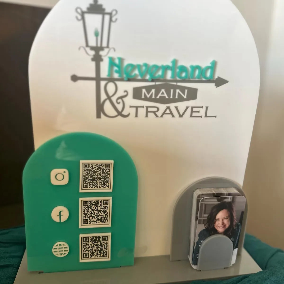 Custom Acrylic Multi QR Code Display Stand | Arched Design | 60 Colours
