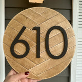 CUSTOM WOODEN WOOD 3D OUTDOOR HOUSE SIGN NUMBER STREET HOUSE ADDRESS MAIL PLAQUE
