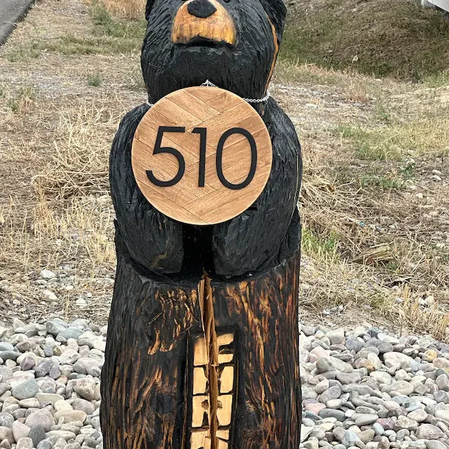 CUSTOM WOODEN WOOD 3D OUTDOOR HOUSE SIGN NUMBER STREET HOUSE ADDRESS MAIL PLAQUE