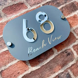 3D CUSTOM ACRYLIC PREMIUM HOUSE DOOR SIGN NUMBER MODERN ADDRESS PLAQUE