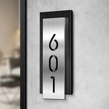 CUSTOM MODERN STAINLESS STEEL HOUSE SIGN NUMBER STREET SIGN ADDRESS DOOR WALL PLAQUE