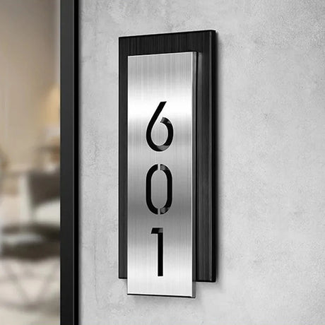 CUSTOM MODERN STAINLESS STEEL HOUSE SIGN NUMBER STREET SIGN ADDRESS DOOR WALL PLAQUE