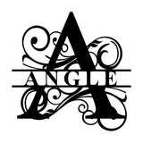 CUSTOM HOUSE SIGN BLACK METAL LETTER NAME MONOGRAME LETTER NAME PLAQUE 30CM