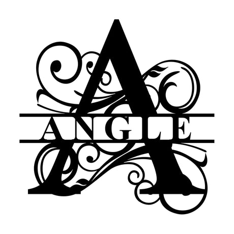 CUSTOM HOUSE SIGN BLACK METAL LETTER NAME MONOGRAME LETTER NAME PLAQUE 30CM