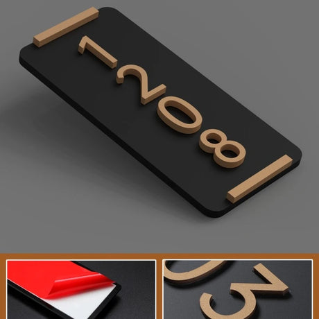 CUSTOM HOUSE SIGN DOOR ADDRESS SIGN 3D ACRYLIC MODERN HOUSE NUMBER PLAQUE STREET SIGN