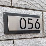 CUSTOM MODERN STAINLESS STEEL HOUSE SIGN NUMBER STREET SIGN ADDRESS DOOR WALL PLAQUE