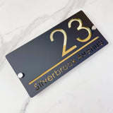 CUSTOM ACRYLIC MODERN HOUSE SIGN NUMBER STREET SIGN ADDRESS DOOR WALL PLAQUE