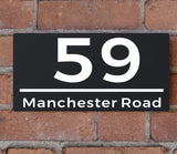 HOUSE SIGN NUMBER STREET SIGN BLACK OR WHITE ACRYLIC ADDRESS DOOR WALL PLAQUE