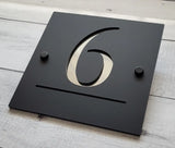 HOUSE SIGN ADDRESS SIGN LASER CUT ACRYLIC MODERN HOUSE NUMBER PLAQUE