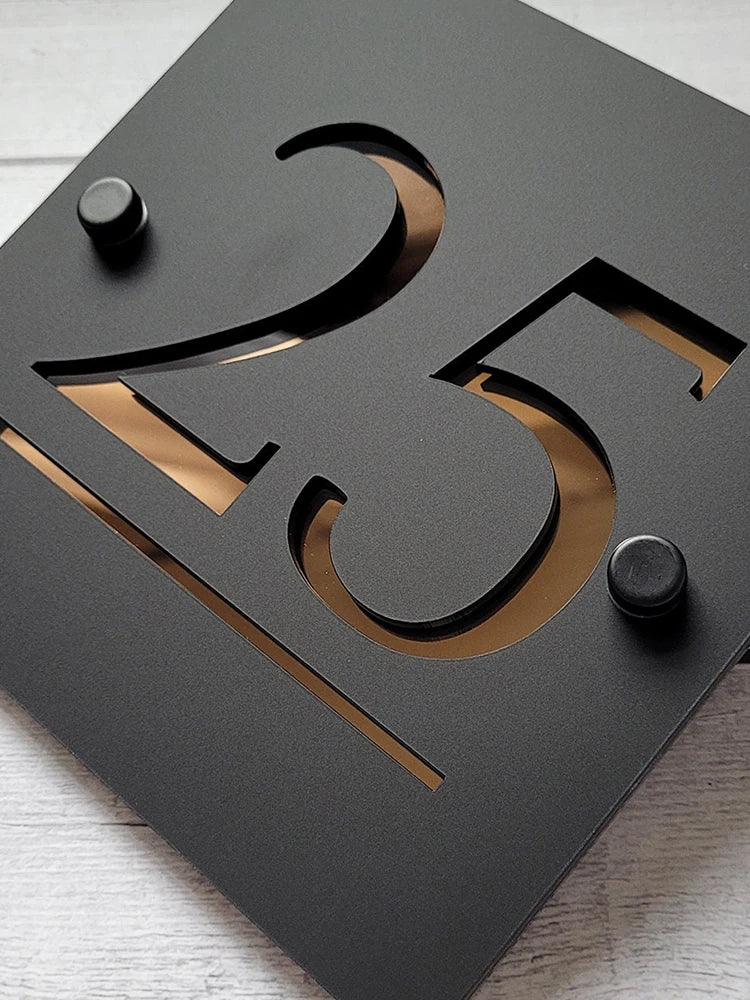 HOUSE SIGN ADDRESS SIGN LASER CUT ACRYLIC MODERN HOUSE NUMBER PLAQUE