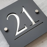 HOUSE SIGN ADDRESS SIGN LASER CUT ACRYLIC MODERN HOUSE NUMBER PLAQUE