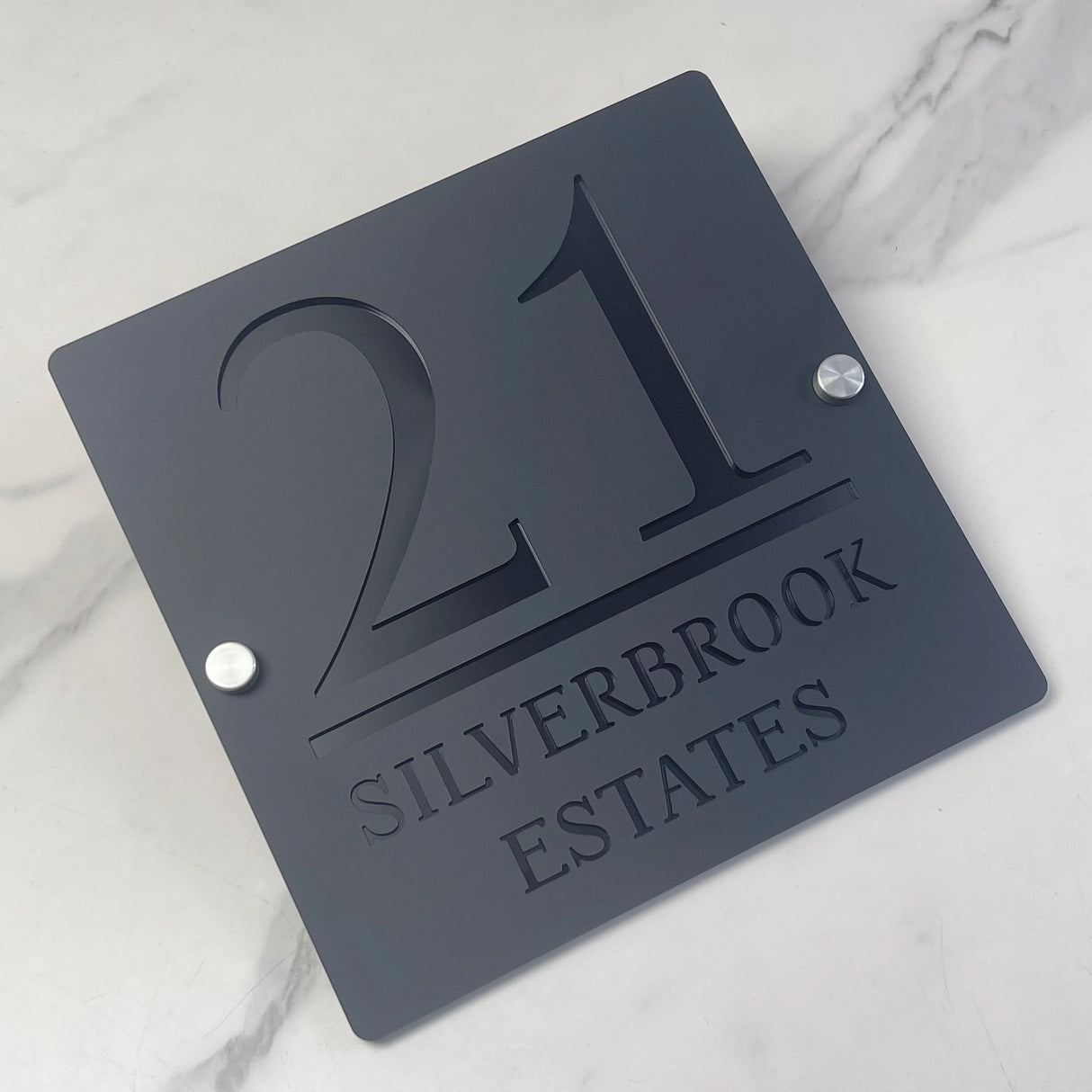 HOUSE SIGN ADDRESS CUSTOM SIGN LASER CUT ACRYLIC MODERN HOUSE NUMBER PLAQUE