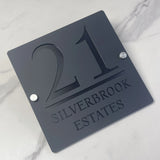 HOUSE SIGN ADDRESS CUSTOM SIGN LASER CUT ACRYLIC MODERN HOUSE NUMBER PLAQUE
