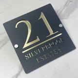 HOUSE SIGN ADDRESS CUSTOM SIGN LASER CUT ACRYLIC MODERN HOUSE NUMBER PLAQUE