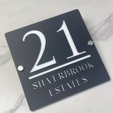 HOUSE SIGN ADDRESS CUSTOM SIGN LASER CUT ACRYLIC MODERN HOUSE NUMBER PLAQUE