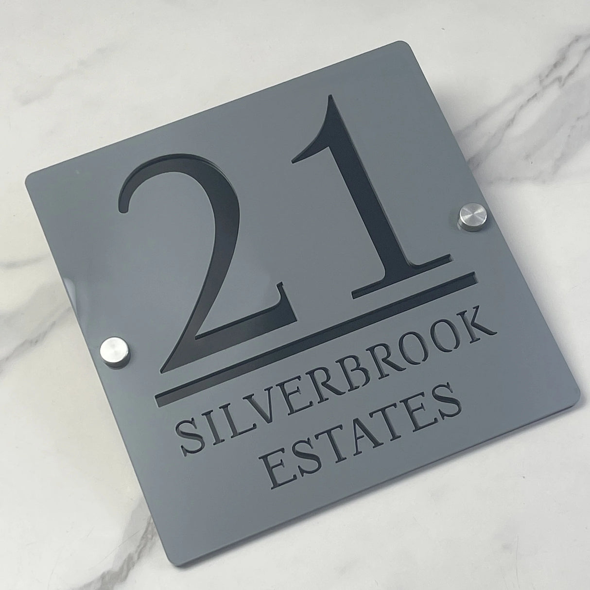 HOUSE SIGN ADDRESS CUSTOM SIGN LASER CUT ACRYLIC MODERN HOUSE NUMBER PLAQUE
