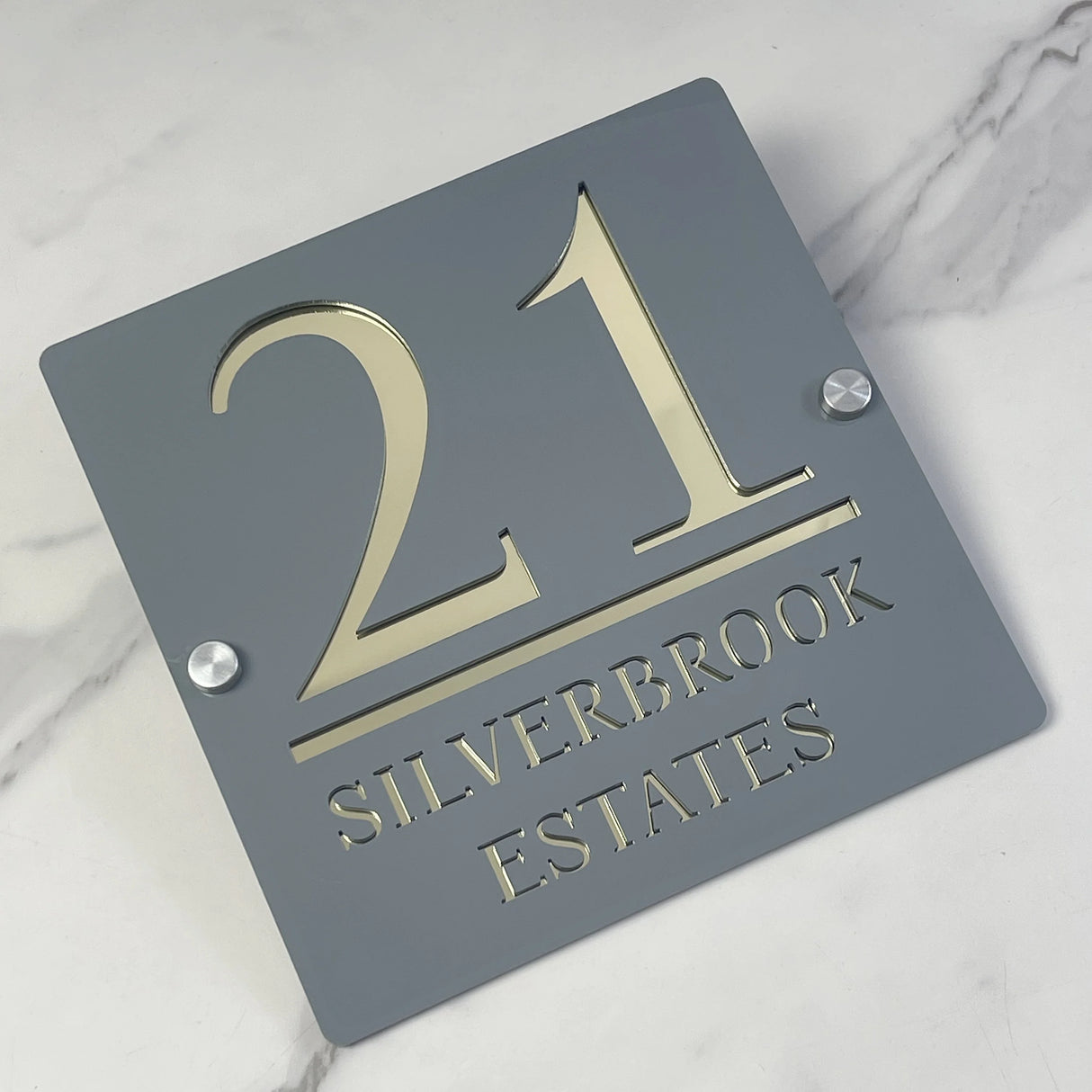 HOUSE SIGN ADDRESS CUSTOM SIGN LASER CUT ACRYLIC MODERN HOUSE NUMBER PLAQUE