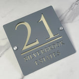 HOUSE SIGN ADDRESS CUSTOM SIGN LASER CUT ACRYLIC MODERN HOUSE NUMBER PLAQUE