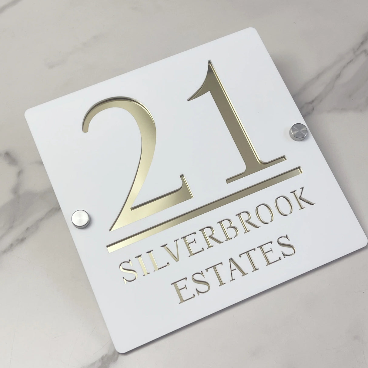 HOUSE SIGN ADDRESS CUSTOM SIGN LASER CUT ACRYLIC MODERN HOUSE NUMBER PLAQUE