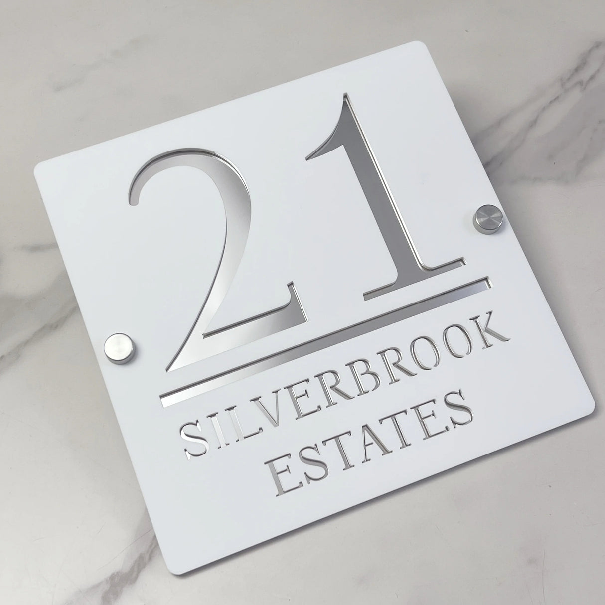 HOUSE SIGN ADDRESS CUSTOM SIGN LASER CUT ACRYLIC MODERN HOUSE NUMBER PLAQUE