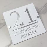 HOUSE SIGN ADDRESS CUSTOM SIGN LASER CUT ACRYLIC MODERN HOUSE NUMBER PLAQUE